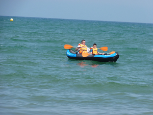Vacances 2015 - Premire mise  l'eau de notre bateau